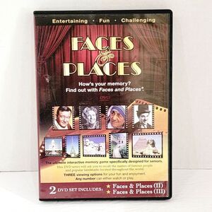 Faces and & Places ii iii DVD 2 Disc Set Mental Exercise Senior Memory Game 2015